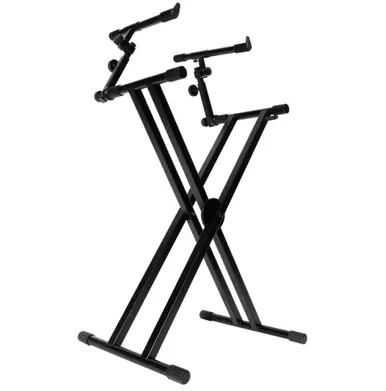 On-Stage KS7292 Double-X Ergo Lok Keyboard Stand with 2nd Tier Brand New