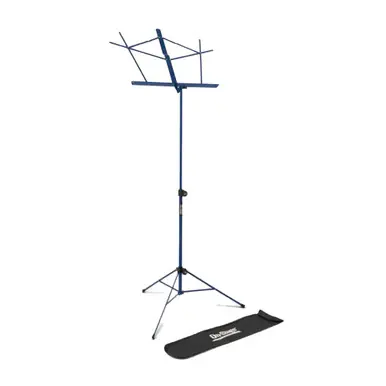 Discount On-Stage SM7122DBB Dark Blue Folding Music Stand with Carrying Bag