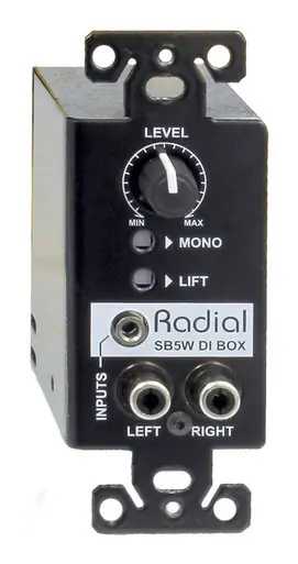 Top Rated Radial StageBug SB-5W 2-channel Wall-mount Stereo Direct Box
