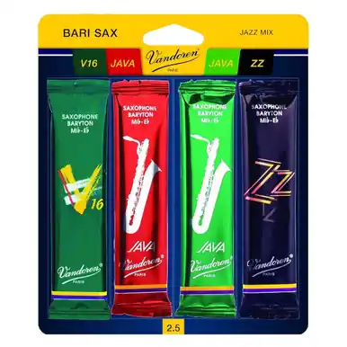 Order Now Vandoren Baritone Saxophone Reedss Jazz Mix Size 2.5