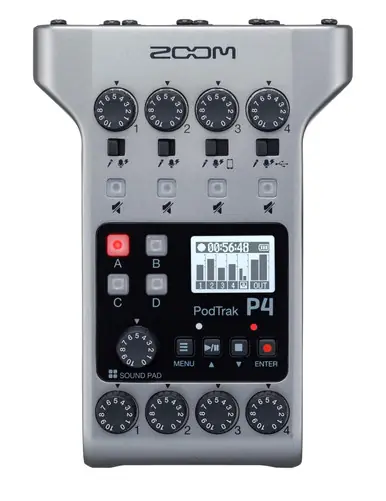 Brand New Zoom PodTrak P4 4-input Ultimate Recorder for Podcasting