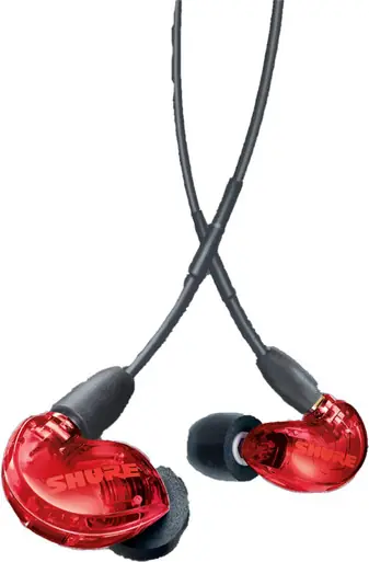 No Minimum Order Shure SE215SPE-RED Professional Sound Isolating Earphones - Red
