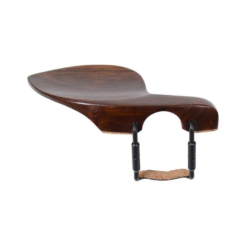 Supreme Guarneri Rosewood Violin Chinrest with Black Hardware Professional Grade
