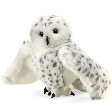 Folkmanis Puppets #2236 - Snowy White Owl Hand Puppet Premium