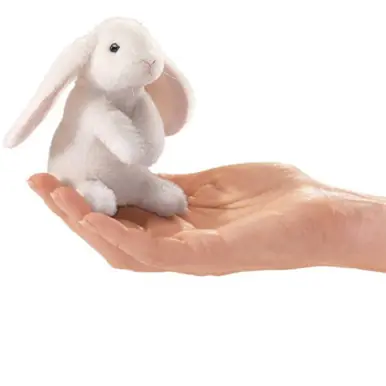 Direct From Manufacturer Folkmanis Puppets #2745 - Mini Rabbit Finger Puppet