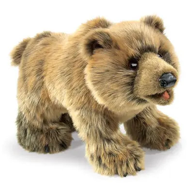 Direct From Manufacturer Folkmanis Puppets #2954 - Grizzly Bear Hand Puppet