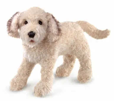 Folkmanis Puppets #3136 - Labradoodle Hand Puppet Holiday Sale