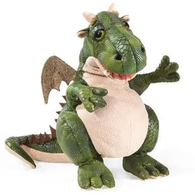 Direct From Manufacturer Folkmanis Puppets #3211 - Friendly Dragon Hand Puppet