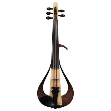 Limited Offer Yamaha YEV105 Professional 5-String Electric Violin Outfit with Case and Bow - Natural
