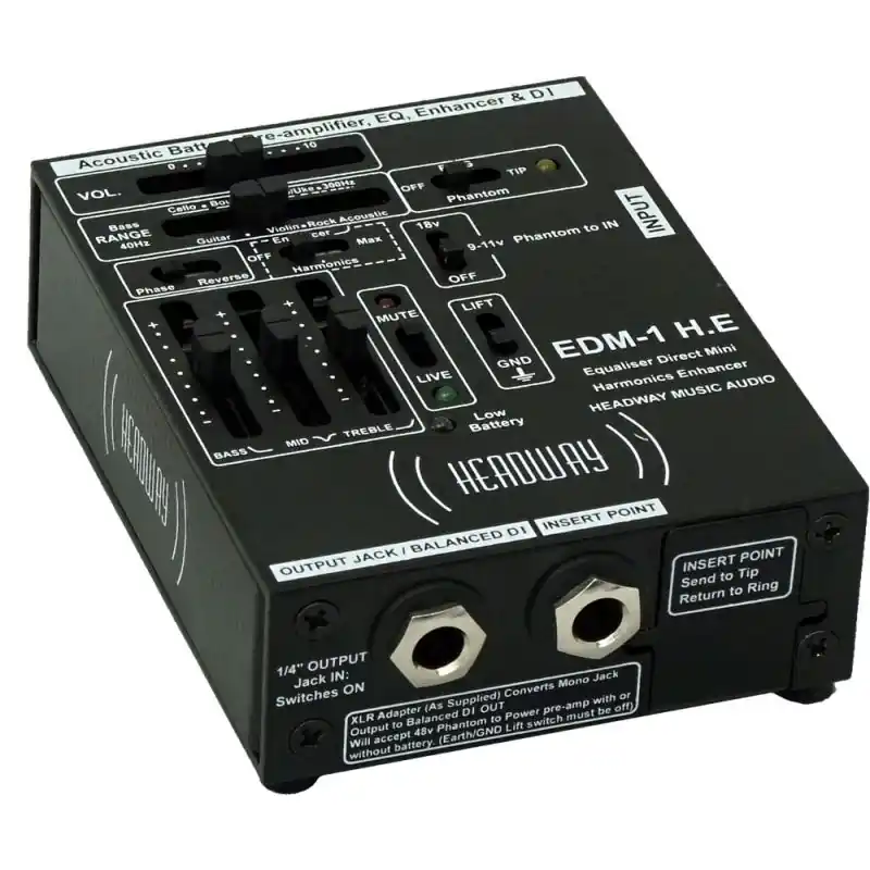 Headway EDM-1 H.E Acoustic Mini Pre-Amp EQ & DI Editor’s Pick