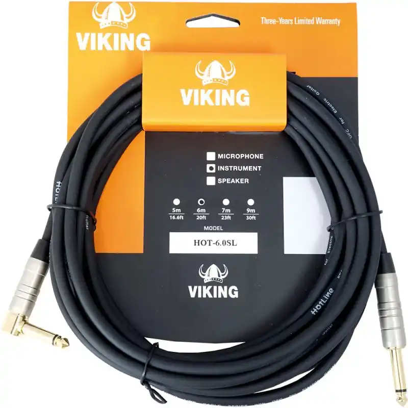Viking HOT-6.0SL 6m Hotline Guitar Cable. SL Worldwide Shipping