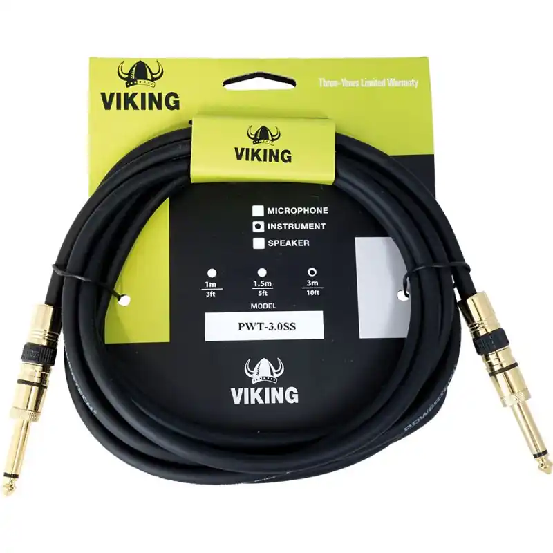 Viking PWT-3.0SS 3m Powertech Guitar Lead. SS Best Choice