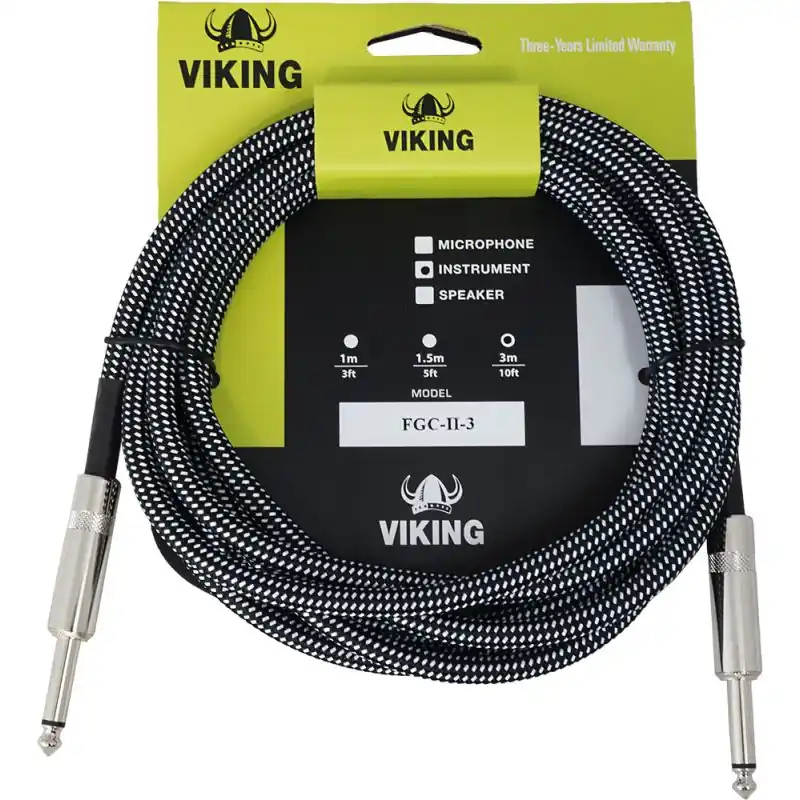 While Supplies Last Viking FGC-II-3 3m Fabric Guitar Cable