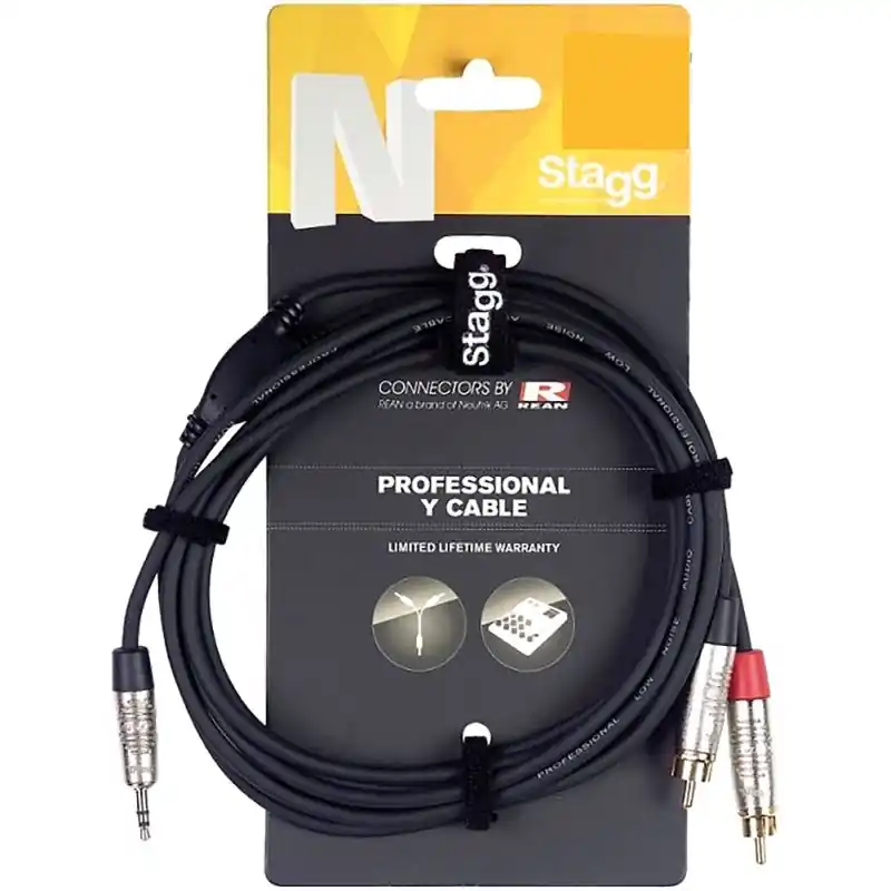 Limited Offer Stagg N Series 1.5m Y-Cable Mini Jack\\/RCA