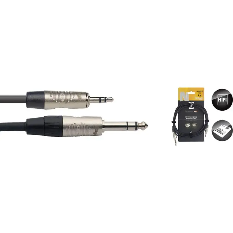 One Day Deal Stagg N Series 2m Audio Cable, Mini Jack\\/Jack
