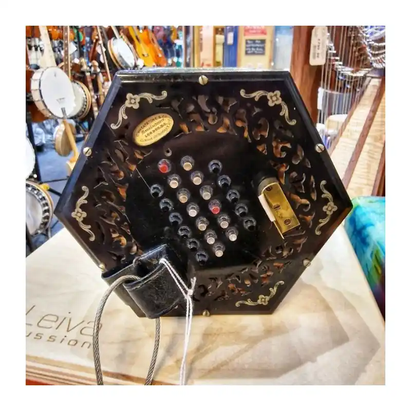Trending Wheatstone 48 key English Concertina, 5FB, WE, GB, good cond. Old pitch.