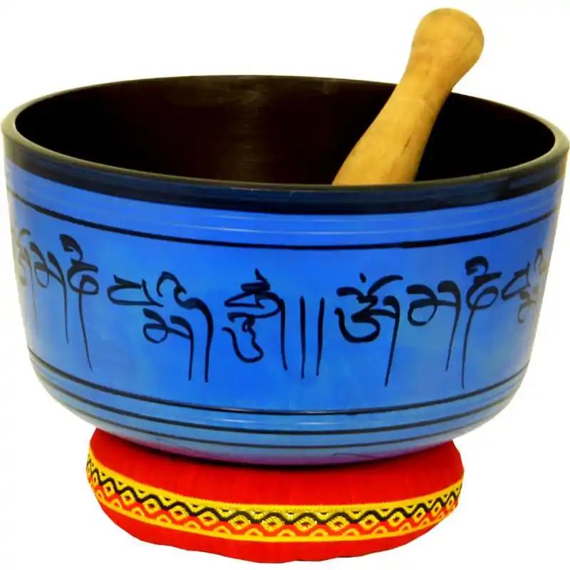Warranty Included Atlas AP-E510 Singing Bowl, 8inch in Blue