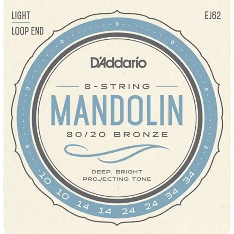 Fast Shipping D'Addario EJ62 Mandolin Strings Light Set
