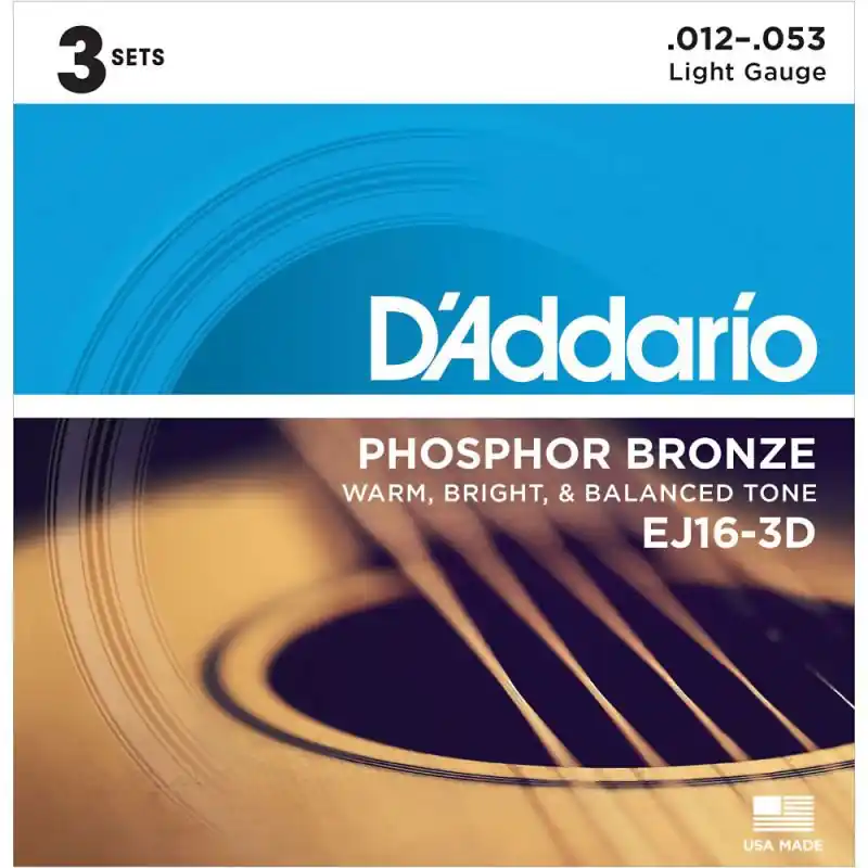D'Addario EJ16-3D Acoustic Guitar Strings, 3 Set Hot Deal