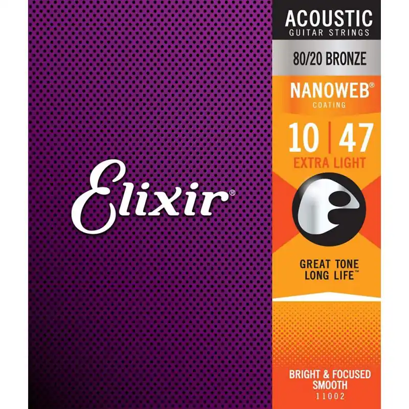 Special Offer Elixir NanoWeb Guitar Set, Ex Light. Bronze