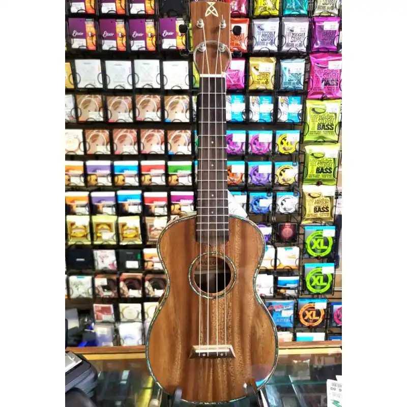 Low Price Ashbury AU-34 Concert Ukulele, Solid Koa Top and Body, handmade in Vietnam, complete with gig bag