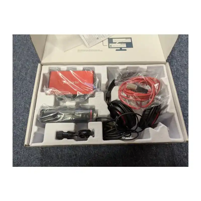 Direct From Factory Focusrite Scarlet Solo Studio Pack, interface, microphone, headphones.