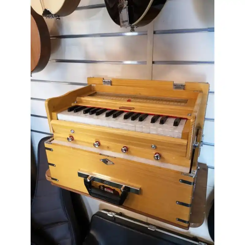 Order Now BINA Model 23B Portable Harmonium (Delhi, India) - 2&1\\/2 Octave Melody scale (C2-G4 in 2 voices) with C#&G#