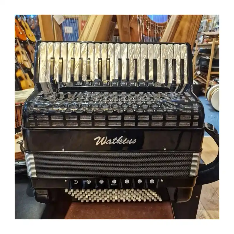 Watkins Italian Handmade 96 Bass 4 Voice Piano Accordion, Casotto, Midi, Internal Pickup, Excellent Conditi Low Price