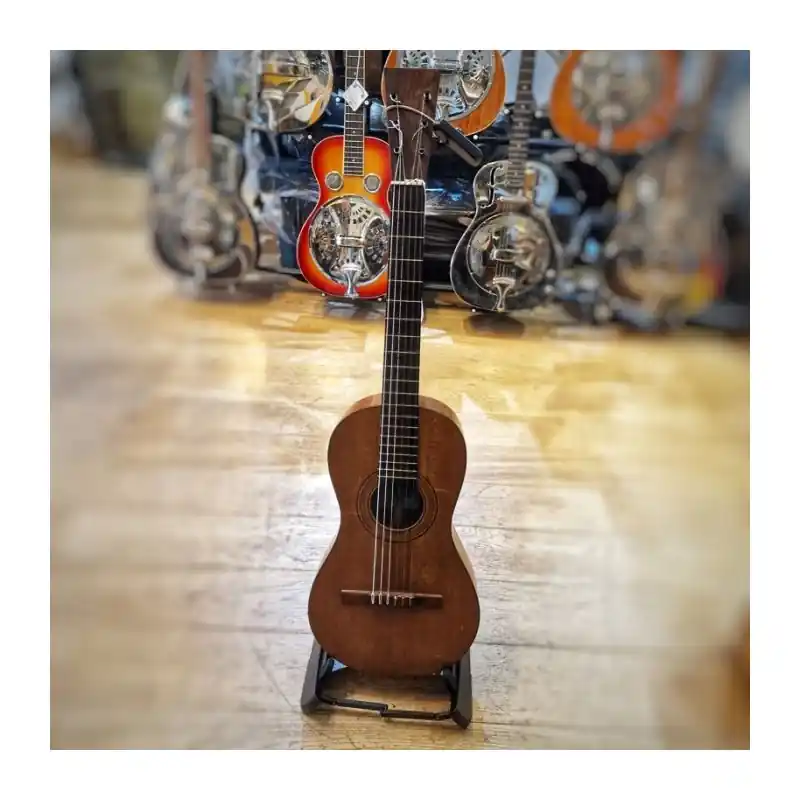 Anthony Smith 19th century style parlour guitar, friction pegs, made 1975. Light and responsive Exclusive