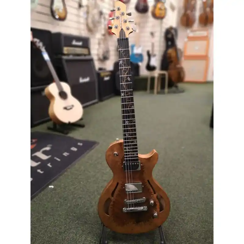 Crimson Custom PAF Small hollowbody LP in Copper leaf, made in the UK Exclusive