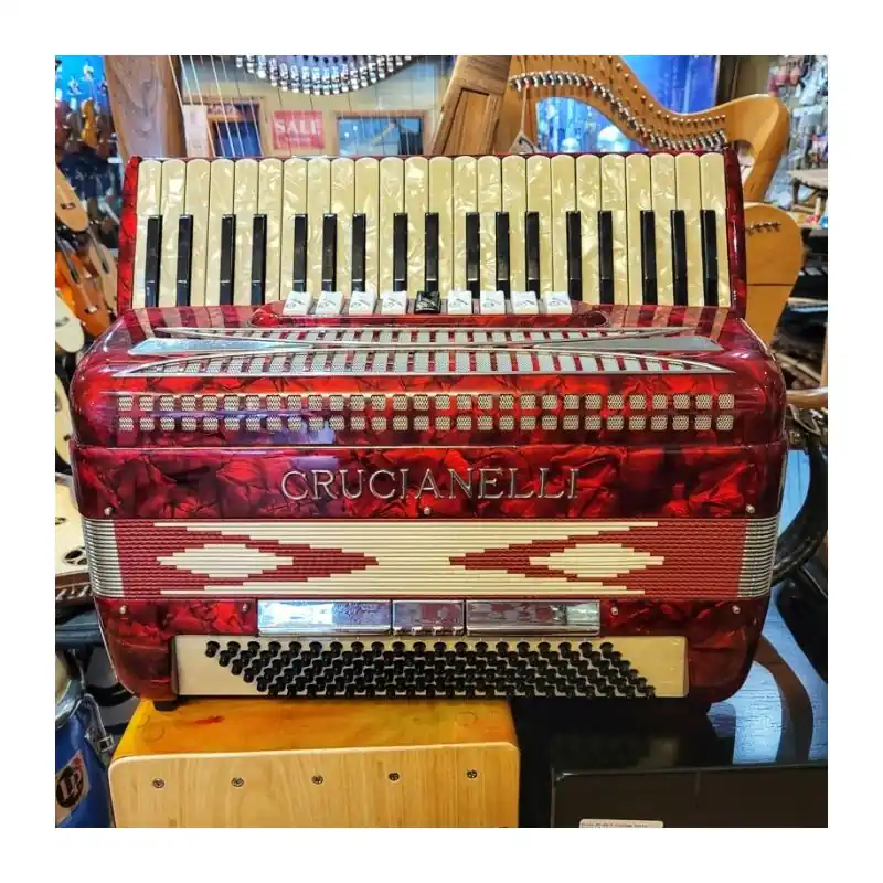 Crucianelli 120 bass 4 voice piano accordion, with case. Express Delivery