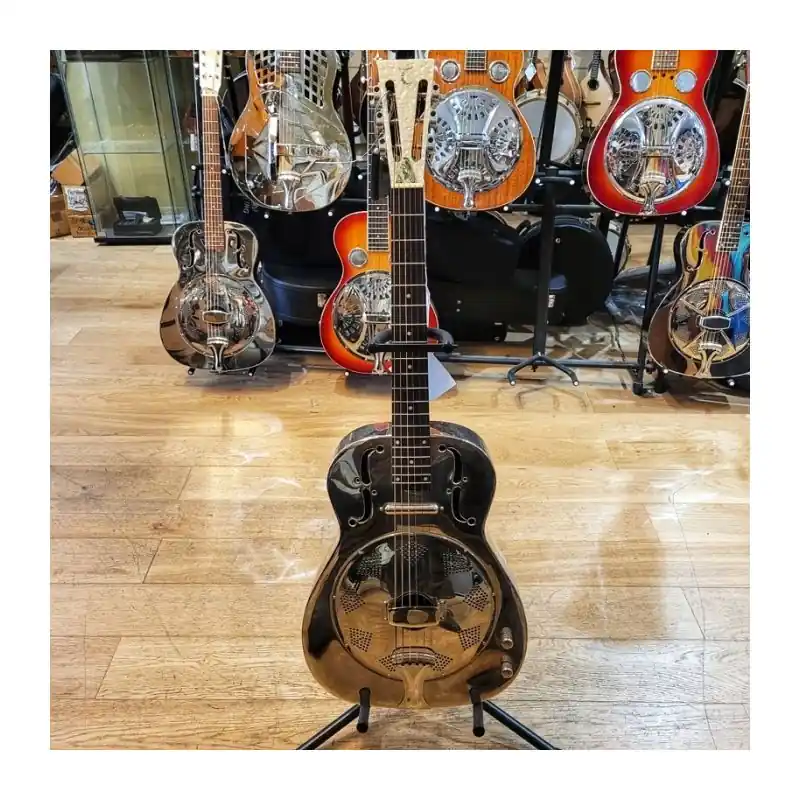 Tanglewood Meatal Body Resonator with pickup set up for lap slide by Tom Waghorn Crafted