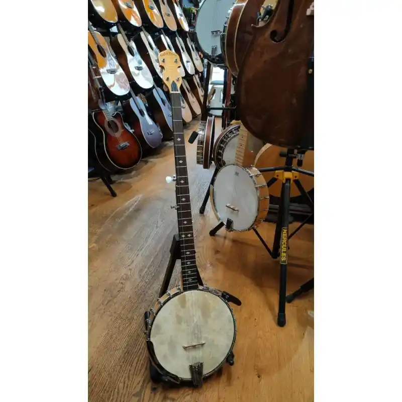 Sale Gold Tone MM-150LN 5-string long neck banjo. Wyte Laydie tone ring. Sliding capo