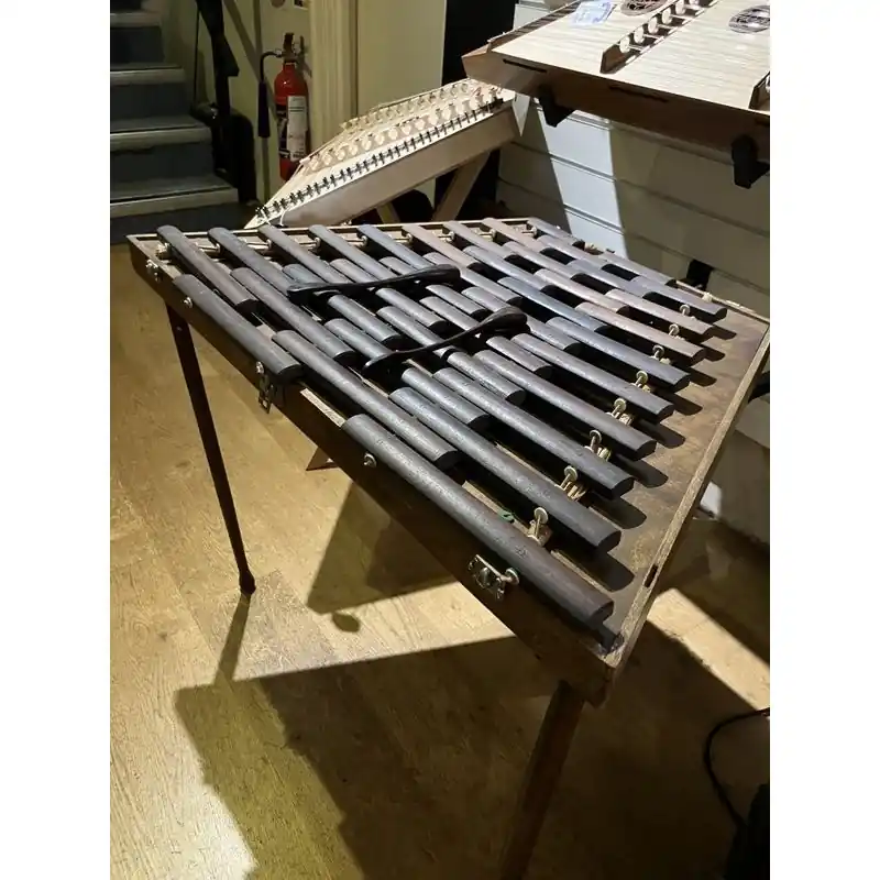 Xylophone with lid (removeable legs) 1920\\/30s. Homemade? Not concert pitch. COLLECTION ONLY PLEASE High Quality