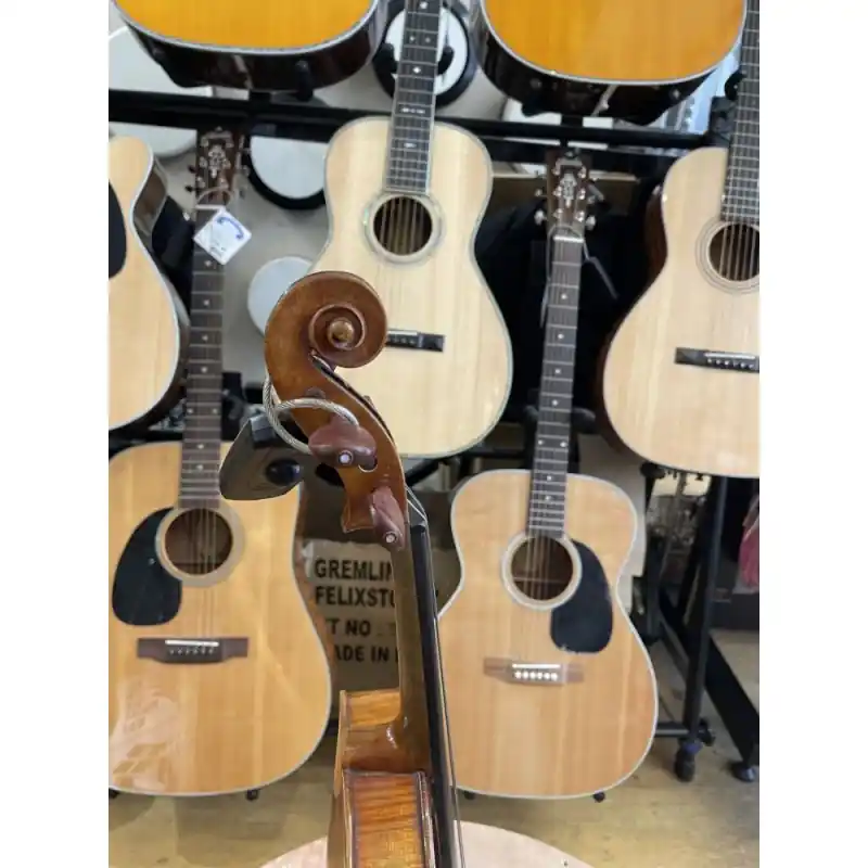 German 4\\/4 violin labelled Georg Trost Heidleburg early 1900s, two piece back broad flame brown shaded varn Factory Price