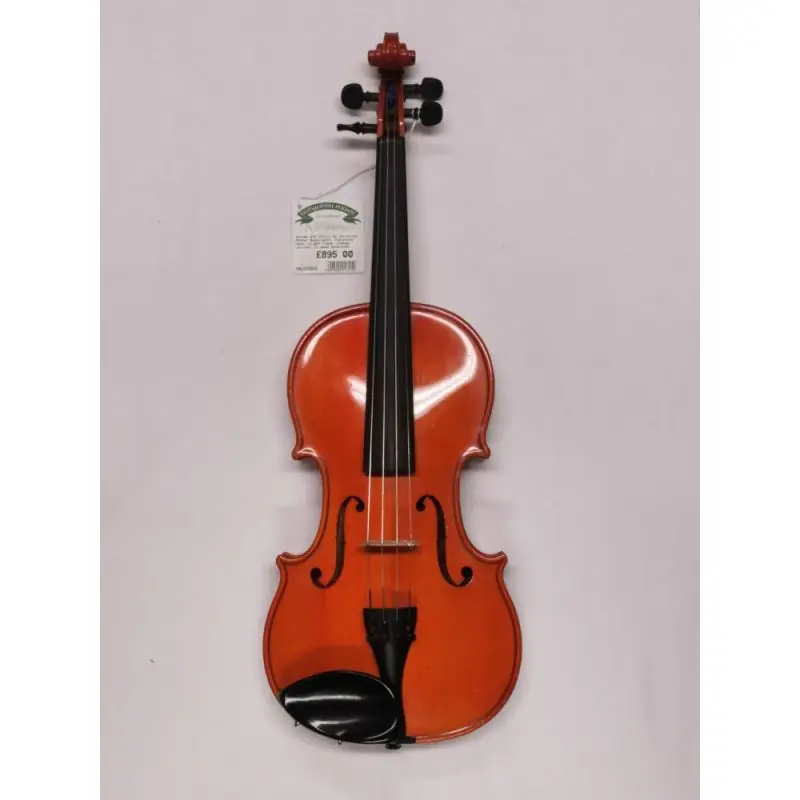 German 4\\/4 Violin by Christian Benker Bubanreuth, two-piece back, slight flame, orange varnish, in good con Free Delivery