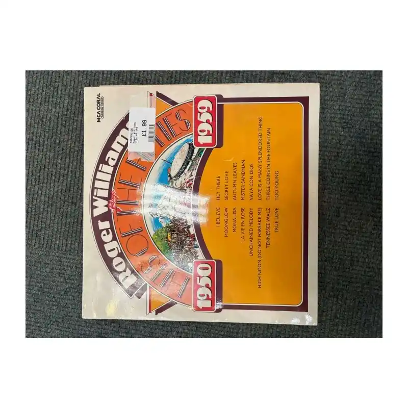 Roger Williams Hits of the Fifties on Vinyl Weekend Sale