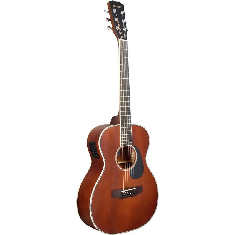 Blue Moon BG-24EM 3\\/4 OM Size Guitar, Mahogany Save Now