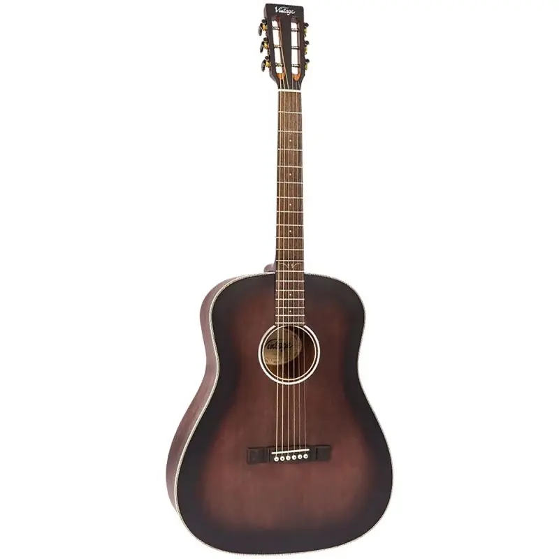 Fresh Stock Vintage V660AQ Drop Shoulder Acoustic Guitar