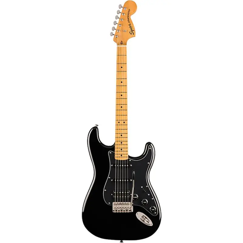Squier Classic Vibe 70s Stratocaster HSS Guitar, Black Trending
