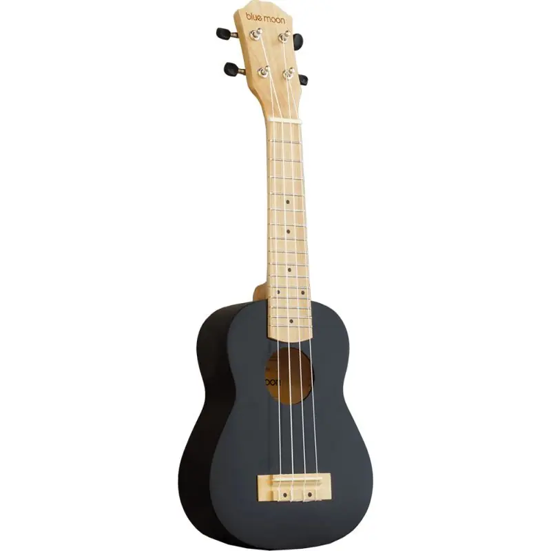 Worldwide Shipping Blue Moon BU-04 Soprano Ukulele, Black