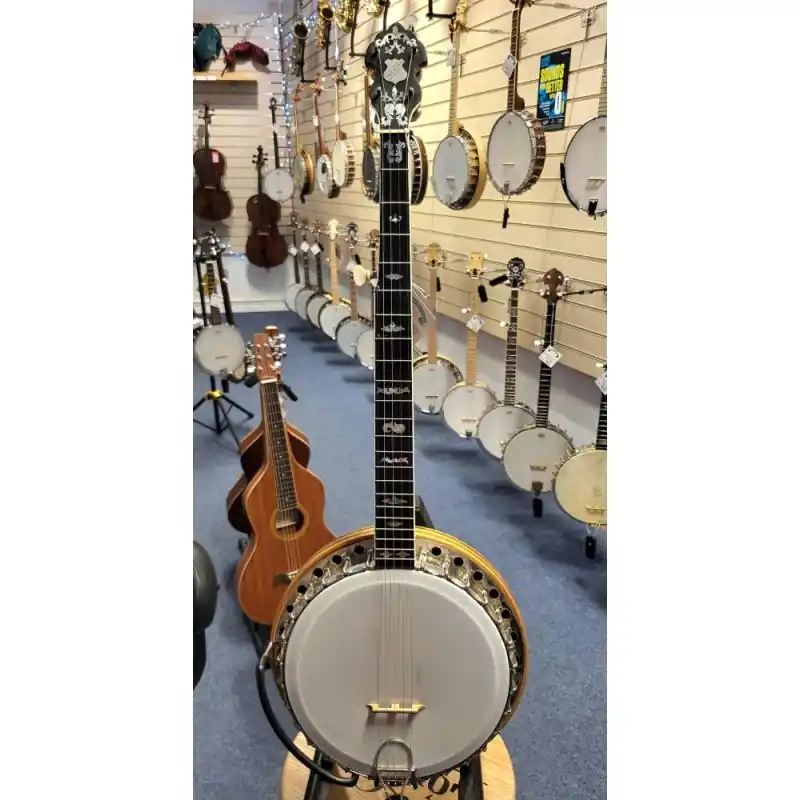 Clifford Essex Paragon 5 String Banjo, number 1546, plays well, few surface cracks in resonator complete wi Factory Price