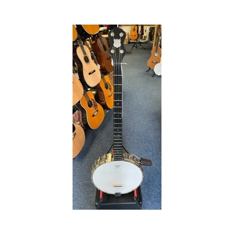 Instant Buy A. Weaver Open Back Plectrum Banjo, made in London by Alfred Weaver, needs some new frets, early 1900's,