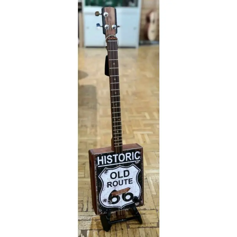Factory Price 3 string electro-acoustic cigar box guitar, Route 66 box