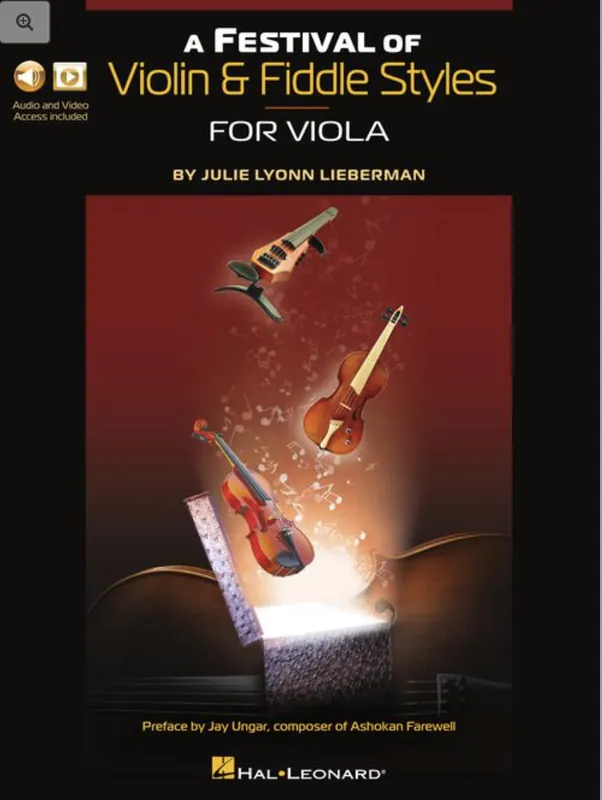Lieberman: A Festival of Violin & Fiddle Styles for Viola (Book with Audio and Video Access) Original