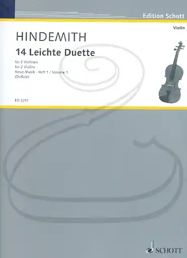 Hindemith (Doflein): 14 Easy Duets, Vol.1 (2 violins) Schott Special Discount