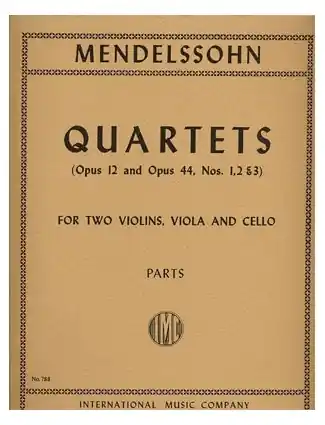 Today Only Mendelssohn: Quartets-Op.12, Op.44 No.1-3 (string quartet) IMC