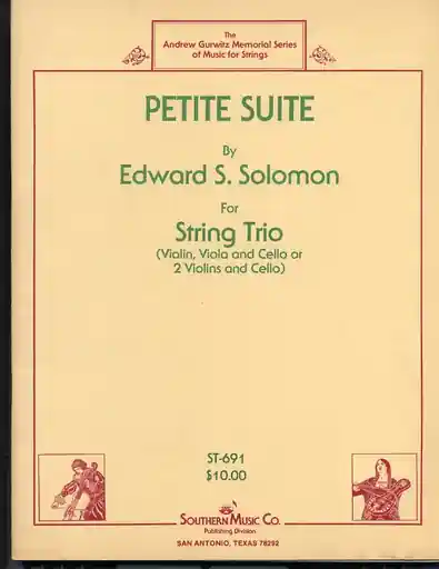 Money Back Guarantee Solomon, Edward: Petite Suite for String Trio (violin, viola, cello)