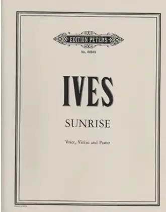 Instant Buy Ives, C.: Sunrise (Voice, Violin & Piano, score only)