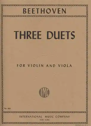 Beethoven, L.van: Three Duets for Violin & Viola Weekend Sale